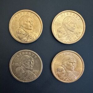 Set of Four Sacagawea One Dollar Coins